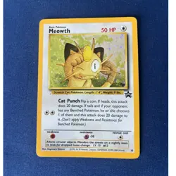 Pokemon Meowth 10/53 Wotc Promo Holo Promo English 2000 50HP Basic - Image 1