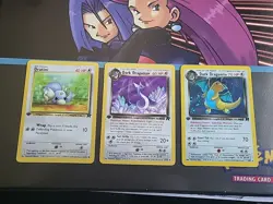 ☄ Pokemon Evolution Lot Dratini, Dark Dragonair, & Dragonite Team Rocket 1st Ed - Image 2