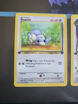 ☄ Pokemon Evolution Lot Dratini, Dark Dragonair, & Dragonite Team Rocket 1st Ed - Image 3