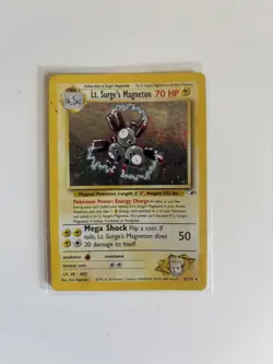 Pokemon TCG Lt. Surge's Magneton Holo Gym Heroes 8/132 - Image 1