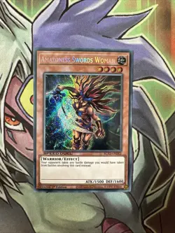 SGX3-END02 Amazoness Swords Woman Secret Rare 1st Edition NM Yugioh Card - Image 1