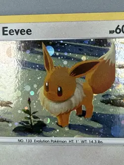 Pokemon TCG Eevee SWSH190 Sword & Shield Black Star Promo Cosmos Holo Nice! - Image 2
