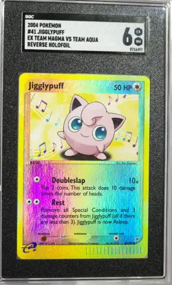 Pokemon EX Team Magma vs Team Aqua Reverse Holo #41 Jigglypuff SGC 6 - Image 3