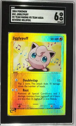 Pokemon EX Team Magma vs Team Aqua Reverse Holo #41 Jigglypuff SGC 6 - Image 4