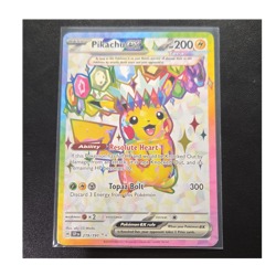 2024 Pokemon Pikachu ex 219/191 Surging Sparks Ultra Rare Full Art Holo - Image 1