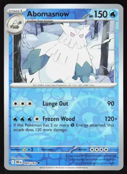 Abomasnow 060/182 Uncommon Destined Rivals Pokemon Reverse Holo NM - Image 1