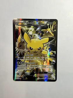 Pokemon Pikachu TCG EX XY124 Full Art Holo Promo Card Near Mint Condition - Image 1