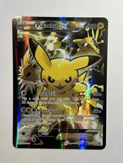 Pokemon Pikachu TCG EX XY124 Full Art Holo Promo Card Near Mint Condition - Image 2