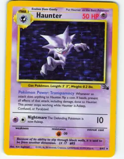 Haunter - Holo - 6/62 Fossil Set - Pokemon TCG - 1999 - Image 1