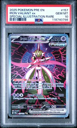 Iron Valiant Ex Pokemon Pre En-Prismatic Evolutions 157 NM PSA 10 - Image 1