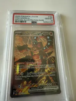 2025 POKEMON JTG EN-JOURNEY TOGETHER #182 VOLCANION EX PSA 10 - Image 1