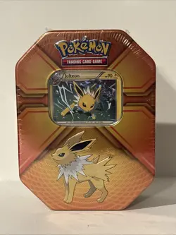 Jolteon Sealed Tin Pokemon Center Trading Cards TCG Game Triple Effect 820650102851 - Image 1