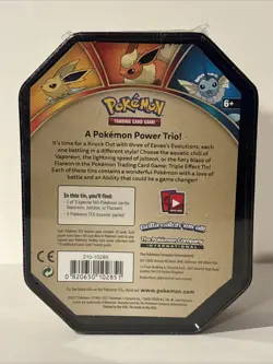 Jolteon Sealed Tin Pokemon Center Trading Cards TCG Game Triple Effect 820650102851 - Image 2