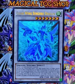 Yugioh Clear Wing Synchro Dragon CROS-EN046 Ghost Rare Konami 2015 NM - Image 1