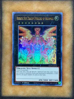 Yugioh Hieratic Sun Dragon Overlord of Heliopolis GFTP-EN052 Ultra Rare 1st NM - Image 1