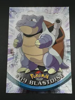 2000 Blue Topps Pokemon TV Animation Series Blastoise #9 Foil Card LP Vintage - Image 1