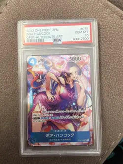 2022 ONE PIECE ROMANCE DAWN JAP BOA HANCOCK ALT ART OP01-078 PSA 10 - Image 3