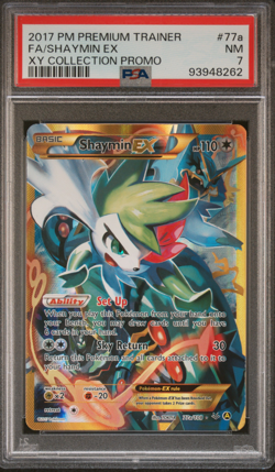 PSA 7 Shaymin 77a Full Art XY Promo Premium Trainer 2017 English Pokemon Card - Image 1