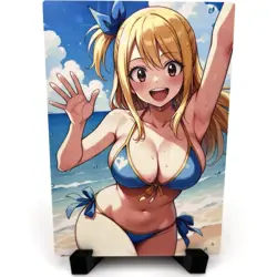 Fairy Tail Lucy Heartfilia Sexy Bikini Anime Waifu Girl Goddess Story Art Card - Image 2