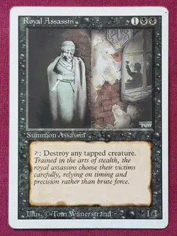 Magic The Gathering REVISED EDITION ROYAL ASSASSIN black card MTG - Image 1
