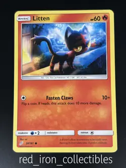 Litten 20/181 Common Team Up Sun & Moon Pokemon Card 2019 - Image 1