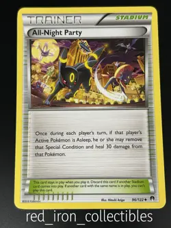 All-Night Party 96/122 Uncommon Stadium BREAKPoint XY Pokemon Card 2016 - Image 1