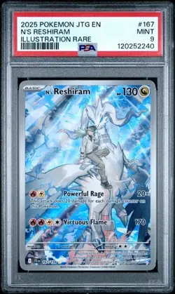 N's Reshiram 167/159 PSA 9 Mint Journey Together Pokemon Card Illustration Rare - Image 1