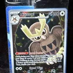 Noctowl 141 Pokemon Center Promo SV:07 Stellar Crown Card NM Holo Sealed - Image 3