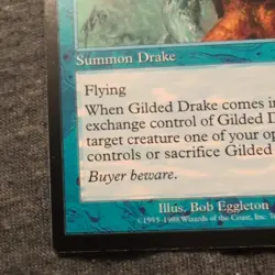 NM/EX Gilded Drake Urza's Saga Mtg Magic the Gathering Reserved List Rare - Image 4