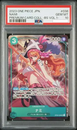 Nami One Piece 2023 OP02 Premium Card Collection BS Vol.1 Japanese #036 PSA 10 - Image 1
