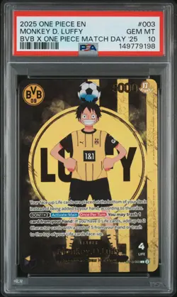 PSA 10 Monkey D. Luffy 003 BVB Promo Match Day 225 ONE PIECE - Image 1