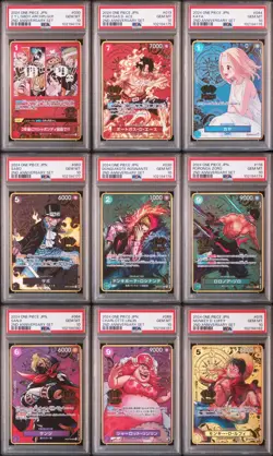 SEQUENTIAL One Piece Card Game 2nd Anniversary 9-Card Set 2024 Japanese PSA 10 - Image 1