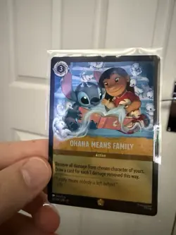 Disney Lorcana TCG Winterspell Ohana Means Family Legendary Foil Mint - Image 1