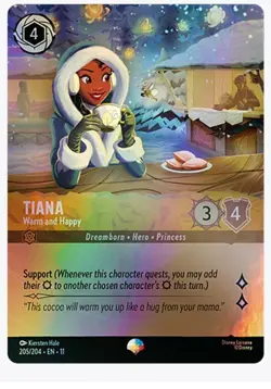 Lorcana - Tiana Warm And Happy - EPIC - 205/204 - HOLO - Winterspell - Image 1
