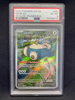 Snorlax 051 Sv: Scarlet & Violet Promo Cards Holo PSA 6 - Image 1