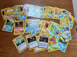 Jungle Water Trainer Bundle Pokemon Random Lot Original 1999 Playing Cards - Image 1