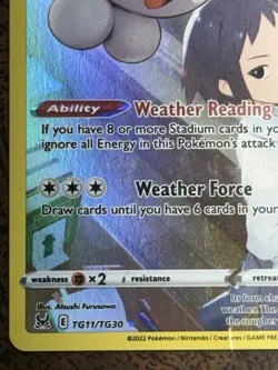 Castform TG11/TG30 Lost Origin Trainer Gallery Ultra Rare Holo Pokemon Card. - Image 5