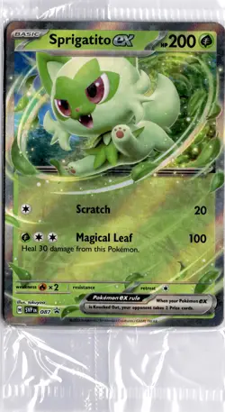 SEALED Sprigatito ex Promo SV: Scarlet & Violet Promo Cards 087 NM - Image 1
