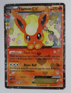 Pokemon TCG Flareon EX Holo Rare Card Generations Radiant Collectible RC6/RC32 - Image 1