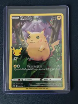 Pokemon Pikachu Full Art Card 005/025 Celebrations Pack, NM Condition - Image 1