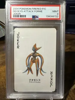 2004 Pokemon Firered Playing Cards Deoxys Attack Forme Joker PSA 9 - Image 1