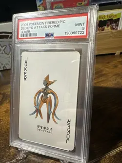 2004 Pokemon Firered Playing Cards Deoxys Attack Forme Joker PSA 9 - Image 2