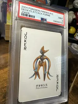 2004 Pokemon Firered Playing Cards Deoxys Attack Forme Joker PSA 9 - Image 3