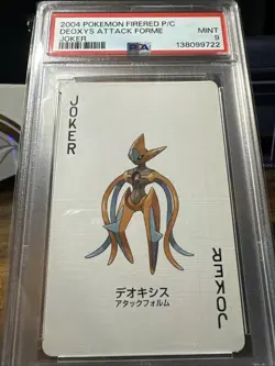 2004 Pokemon Firered Playing Cards Deoxys Attack Forme Joker PSA 9 - Image 4