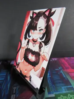 Marnie Pokemon Trainer Custom Art Card NM Anime Sexy Waifu Collectible - Image 2