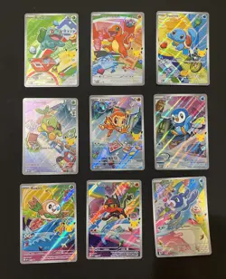 Pokemon 2026 First Partner Illustration Collection Series 1 Promo Set (9 Cards) - Image 1