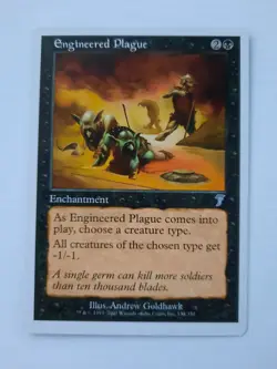 Magic the Gathering MTG - 1 x Engineered Plague - 7th Seventh Edition - EX Cond - Image 1