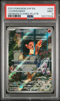 Pokemon Charmander Obsidian Flames Promo Full Art Holo 044 PSA 9 Pokemon Center - Image 1