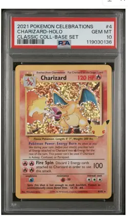 Pokemon TCG Charizard Celebrations: Classic Collection 4/102 Holo PSA 10 - Image 1