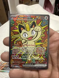 The Pokemon Company Meowth EX 121/088 Full Art Holo 170 HP Cat Pokemon Card EX - Image 1
